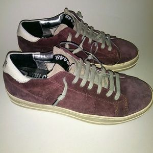 P448  Plum A8 John Suede Low-Top Sneakers eur 40